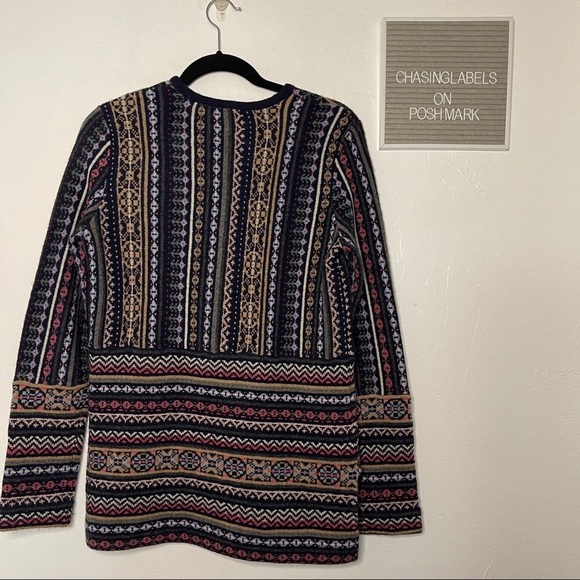 Tory Burch | multi stripe tunic top sweater - Picture 4 of 6